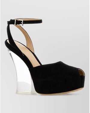 Fendi Suede Sandals - Black