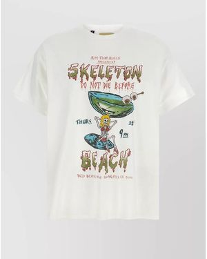 GALLERY DEPT. Dont Die Graphic Text Crew Neck T-Shirt - White
