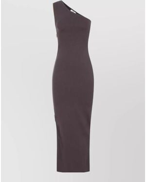 Elisabetta Franchi One Shoulder Maxi Dress Detail - Purple