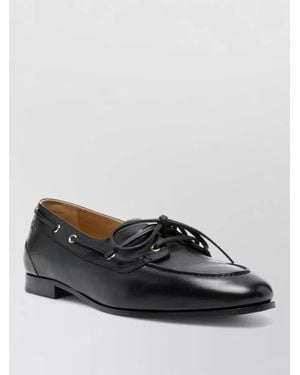 Bally Boat Lace Shoes Metal Eyelets Round Toe - Black
