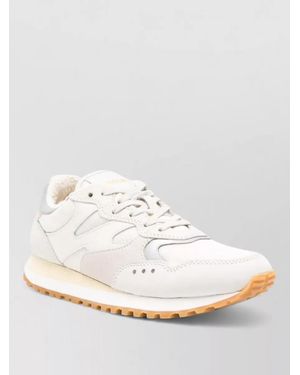 Woolrich Gravel Sneakers Perforated Accents Rubber Sole - White