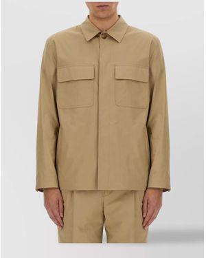 Lardini Cotton Shirt Jacket - Natural