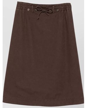 Golden Goose Cotton A-Line Skirt - Brown