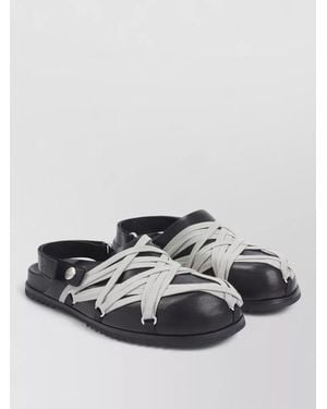 Rick Owens Megalace Granola Mule Sandal Flat Lace - Multicolour