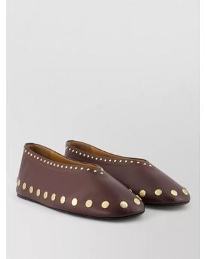 Ganni Jenny Ballerina Shoes Synthetic Flat Sole - Brown