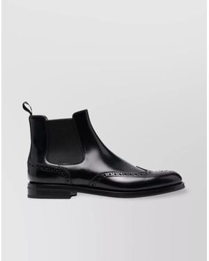 Church's Leather Brogue Chelsea Boots - Black