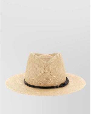 Brunello Cucinelli Monile Hat Wide Brim Woven Band - Natural
