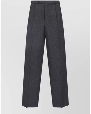 Jil Sander Wool Wide-Leg Trousers - Grey
