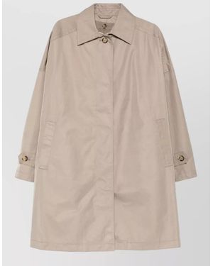TOTEME Long Oversized Coat Buttoned Cuffs Side Pockets - Natural