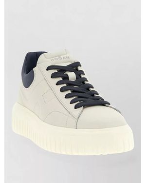 Hogan Leather Low-Top Trainers - Natural