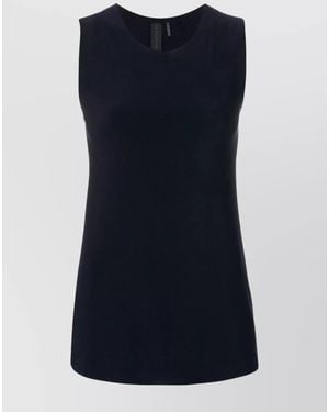 Norma Kamali Crew Neck Sleeveless Top - Blue