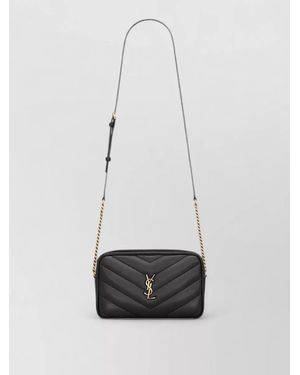 Saint Laurent Loulou Camera Shoulder Bag Quilted Lambskin - White