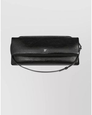 Courreges Très Leather Clutch - Black