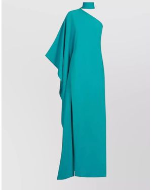 Taller Marmo One-Shoulder Scarf-Neckline Maxi Dress - Blue