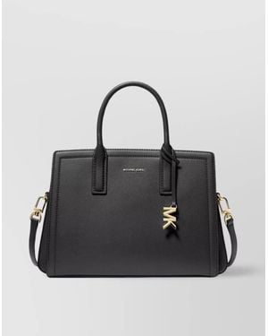 Michael Kors Structured Shoulder Bags With Detachable Strap And Top Handles - Black
