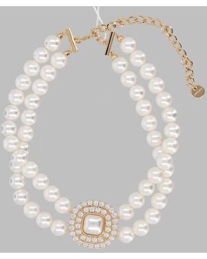 Self-Portrait Cubic Zirconia Bracelet - White