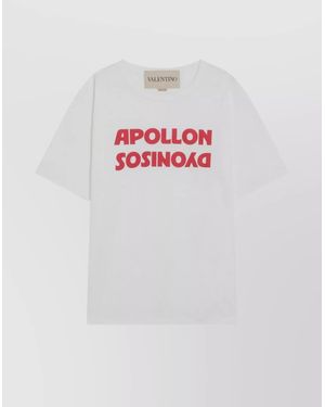 Valentino Cotton Graphic Print Short-Sleeve T-Shirt - Pink