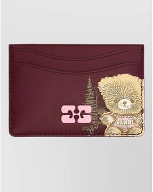 Ganni Leather Keyring - Purple