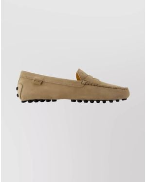 Tod's Suede Loafers Penny Strap - Brown