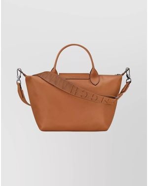 Longchamp Leather Shoulder Bag - Brown