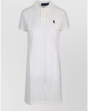 Ralph Lauren Polo Collar Short Sleeve Casual Dress - White