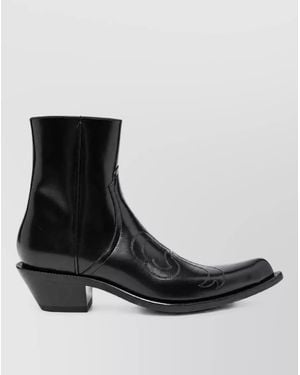 Acne Studios Leather Ankle Boots - Black