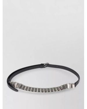 Miu Miu Leather Belt - Grey