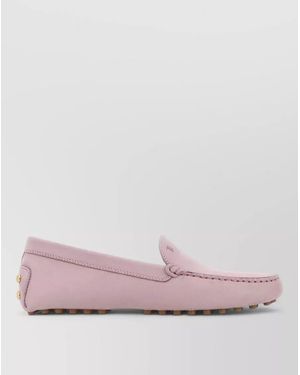 Tod's Suede Leather Loafers - Pink