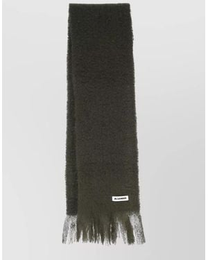Jil Sander Scarf Fringed Edges Soft Texture Accessory - Multicolour