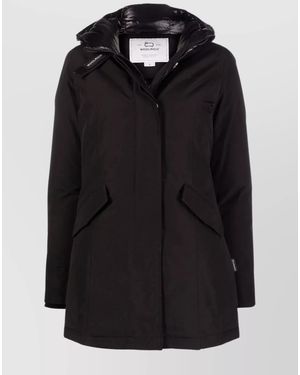 Woolrich Down Hooded Padded Parka Jacket - Black