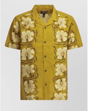 Patagonia Short Sleeve Shirt Chest Pocket Floral - Yellow