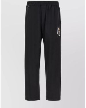 Undercover Trousers Graphic Print Elastic Waistband - Black
