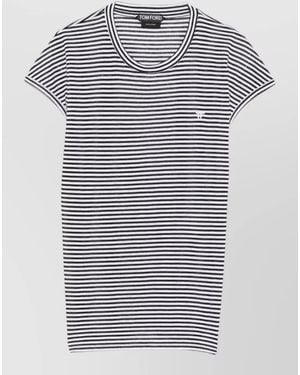 Tom Ford Striped T-Shirt - Blue