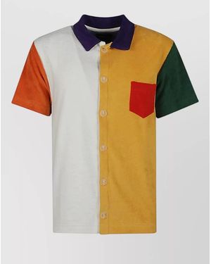 Howlin' Short Sleeve Cotton Shirt Chest Pocket - Multicolour