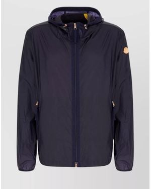 Moncler Genius Nylon Windbreaker With Hood And Pockets - Blue