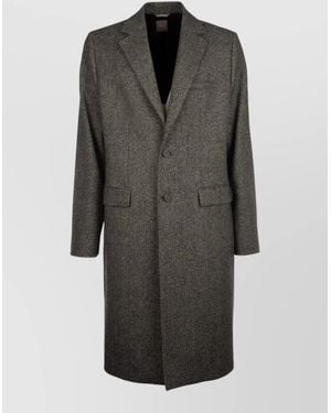 Dior Long Jacket Notch Lapel Back Vent Pockets - Grey