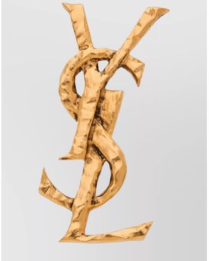 Saint Laurent Hammered Single Earring - Metallic