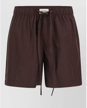 Entire studios Lounge Shorts Back Pocket Side Slits - Brown