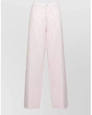 Dondup Wide Leg Cotton Jeans Five Pockets - Pink