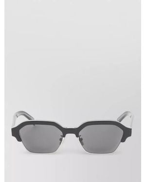Celine Square Frame 63 Sunglasses Metal Acetate - Gray