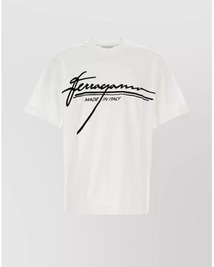 Ferragamo Crew Neck T-Shirt Short Sleeves - Multicolor