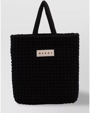 Marni Fabric Tote Bag - Black