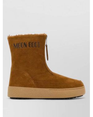 Moon Boot Ltrack Lara Suede Mid Calf Ankle Boots - Brown
