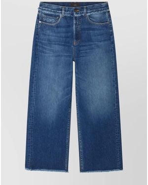 Alanui Fringed Denim Wide-Leg Jeans - Blue