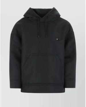 Valentino Garavani Nylon Hooded Sweatshirt - Black
