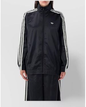 adidas Originals Zip Ruffle Jacket Satin - Blue