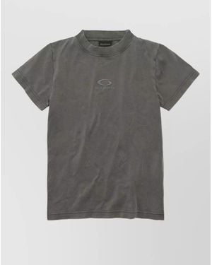 Balenciaga Logo Cotton T-Shirt - Gray