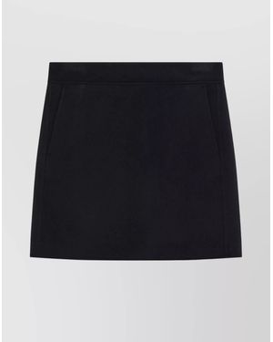Acne Studios Midnight Wool A-Line Mini Skirt - Black