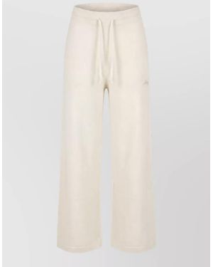 Autry Cashmere Wool Straight Trousers - Natural