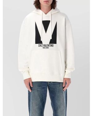 Valentino Garavani Cotton Logo Print Hoodie - White